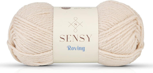 Sensy Roving Yarn, 3.5 oz, 132 Yards, Gauge 5 Bulky (Mushroom Beige)