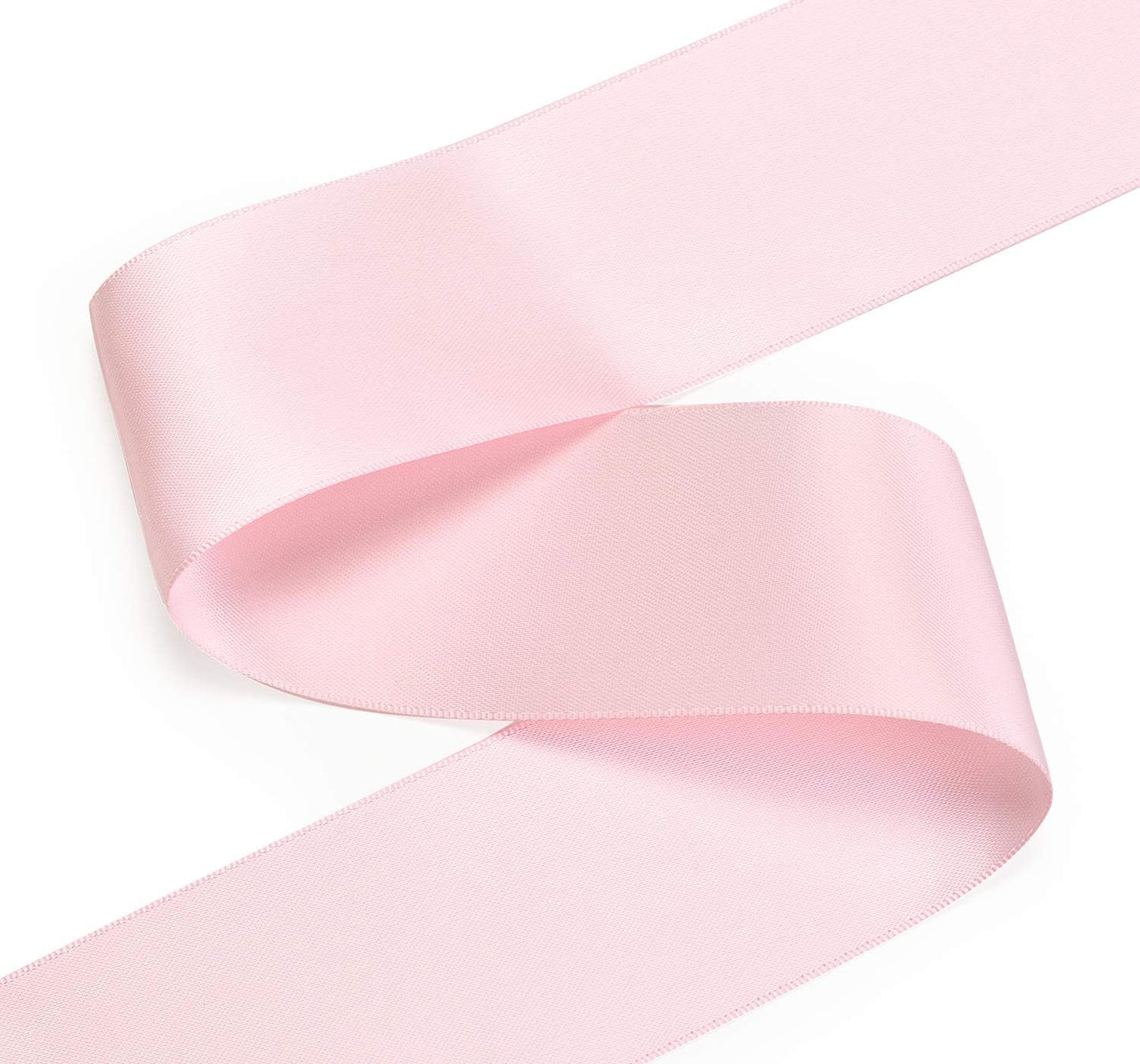 YAMA Double Face Satin Ribbon - 2 Inch 25 Yards for Gift Wrapping Ribbons Roll, Pink