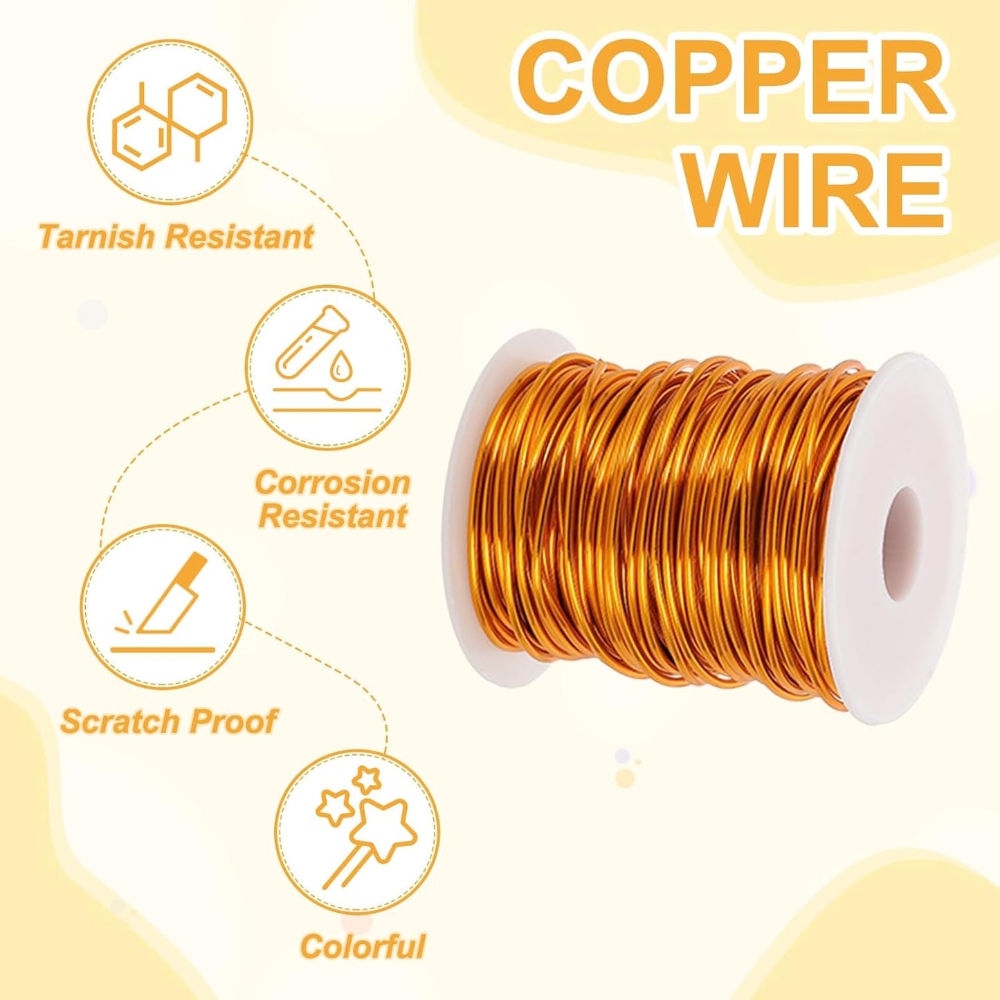 uxcell 12 Gauge / 2mm Anodized Aluminum Wire for Jewelry Craft Making, 102 Feet Bendable Flexible Wire for DIY Home Decor Gardening Sculpture, Gold