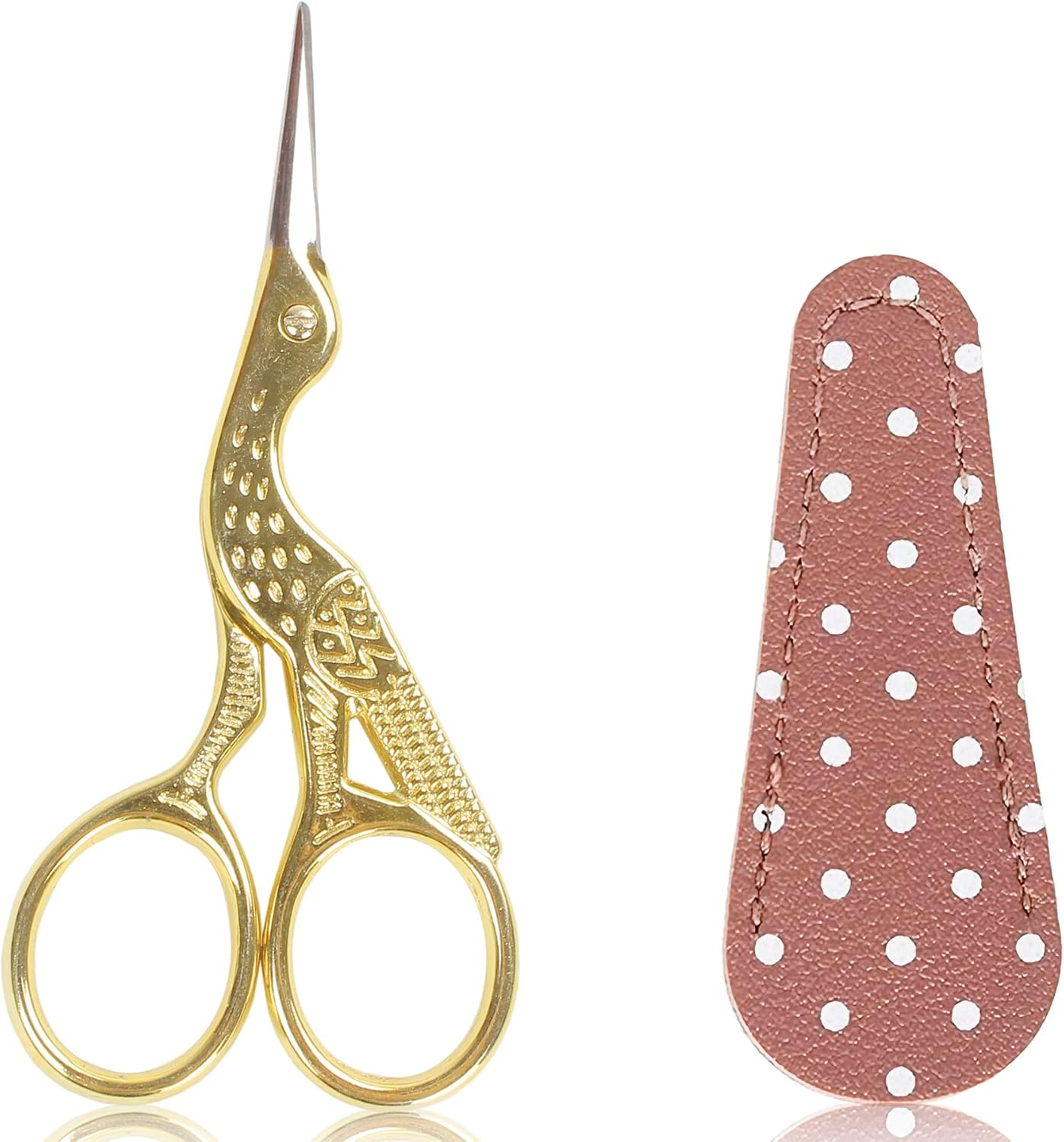 BIHRTC 3.6inch Little Embroidery Scissors Sharp Stainless Steel Tip Cross Stitch Scissors for Office Home Manual Sewing Handicraft DIY Tool Art Work Needlepoint Crochet Vintage Detail Shears