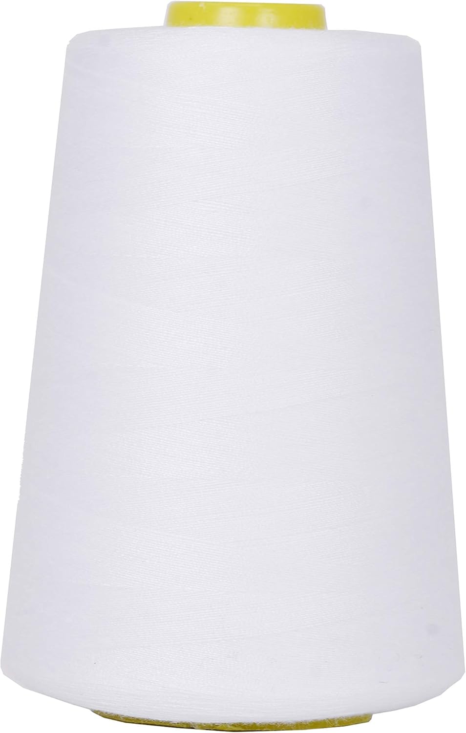 Mandala Crafts 4 Pack of Serger Threads Cones Spools - 20S/2 24000 Yards Polyester White Threads for Sergers Machine and Overlock Quilting Sewing Machine