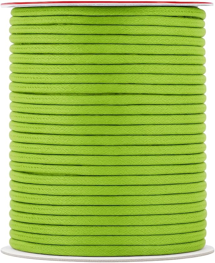 Mandala Crafts 2mm 109 Yards Yellow Green Cotton Waxed Cord for Jewelry Making Bracelet Cord Waxed String - Beading String Thread Jewelry Cords for Necklaces String