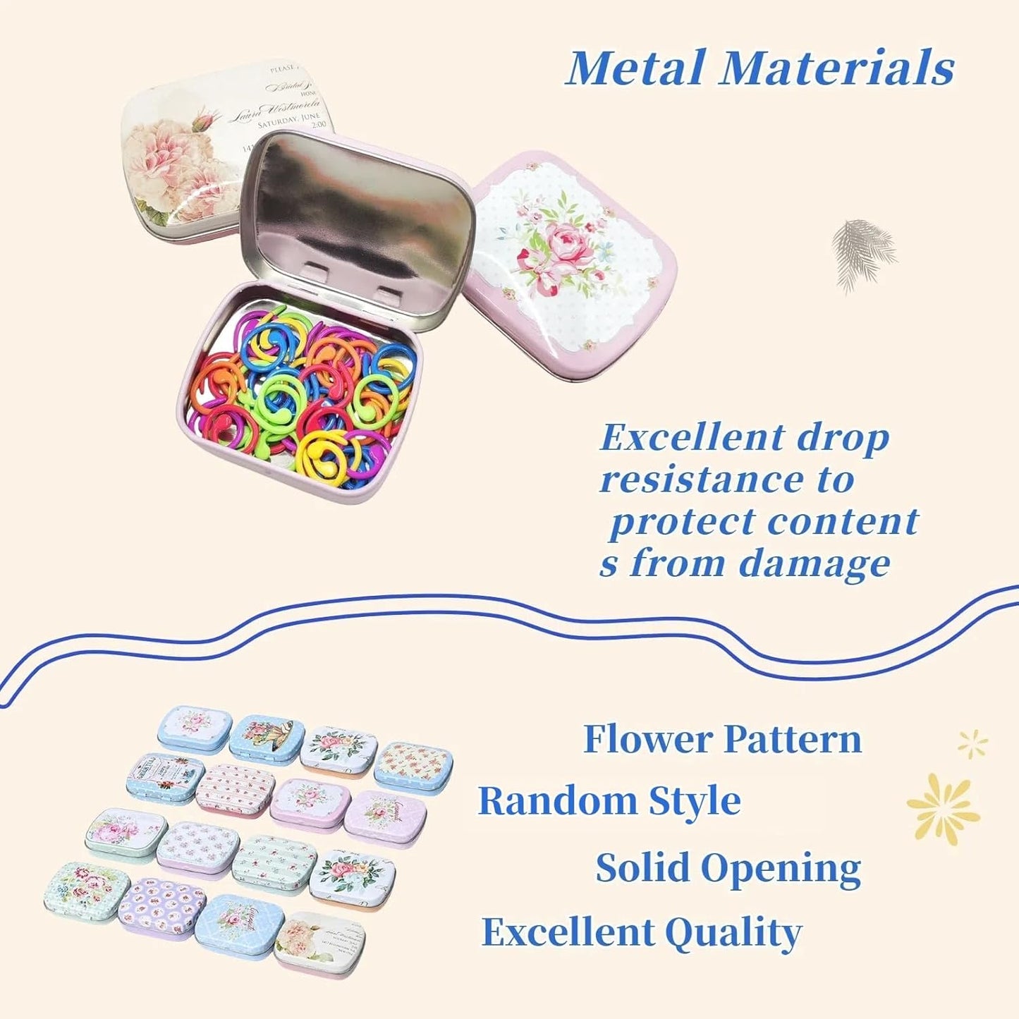 Metal Stitch Markers,Colorful Crochet Stitch Markers,Knitting Stitch Markers with Storage Case,Crochet Gift for Knitting Weaving Lovers (Spiral)