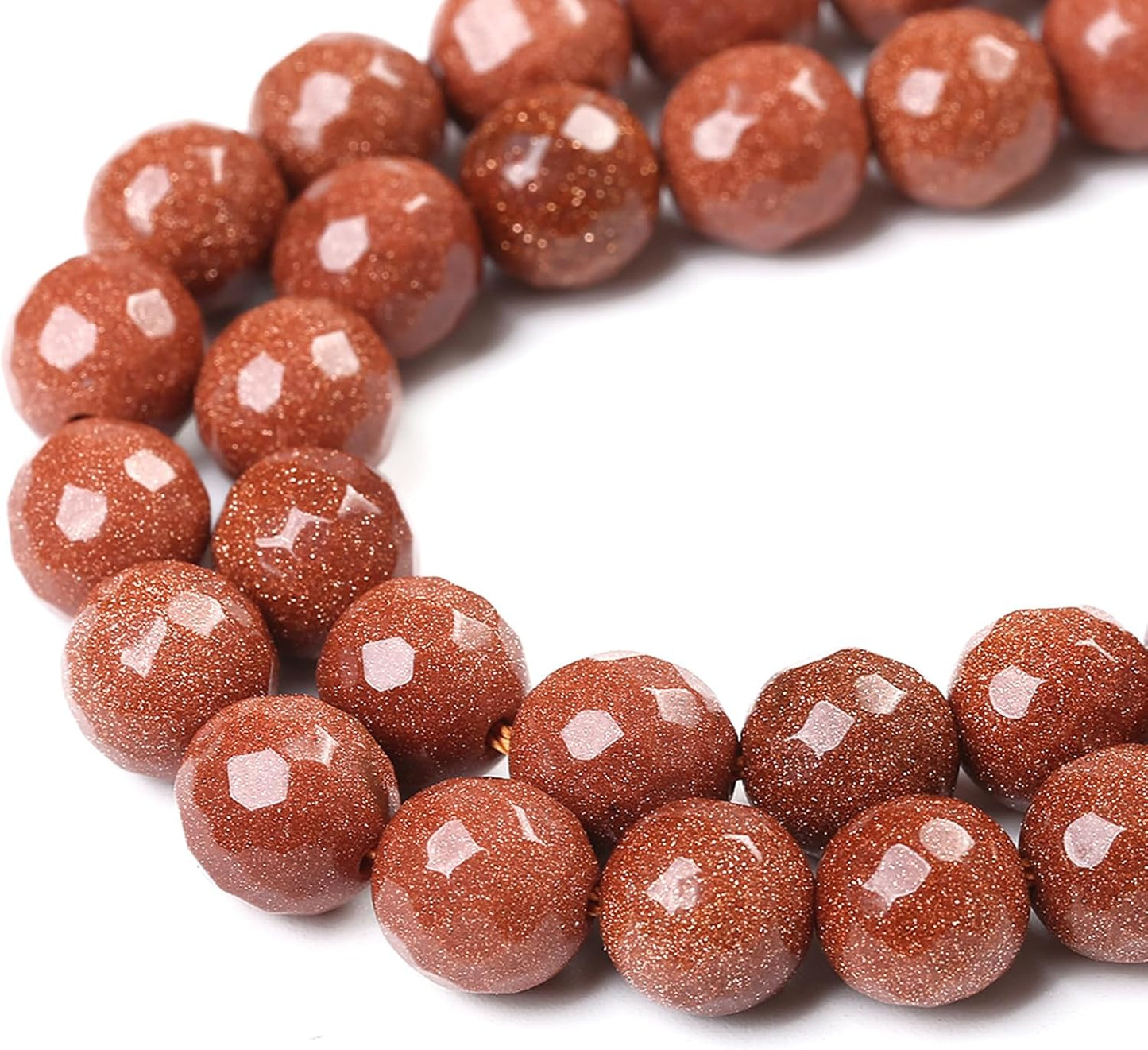 45pcs 8mm Natural Gold Sandstone Beads Faceted Stone Energy Healing Beads for Jewelry MakingDIY Bracelet Necklace Accessories 15" (8mm, Faceted Gold Sandstone)