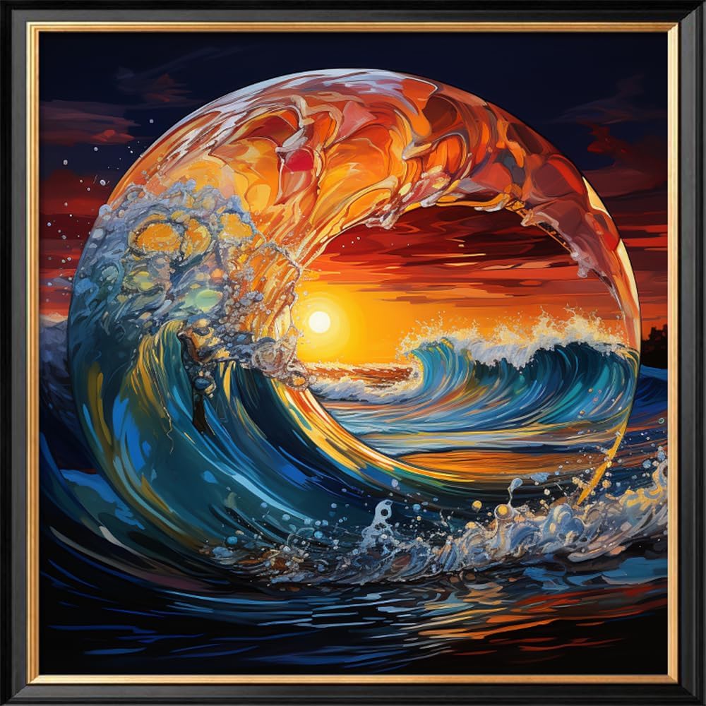 Leczany Cross Stitch Stamped Kit for Adults or Kids - Spray | DIY Embroidery Starter Patterns Craft Kit Needlepoint for Beginner | 11CT, 3 Strands | 19.7x19.7 inches