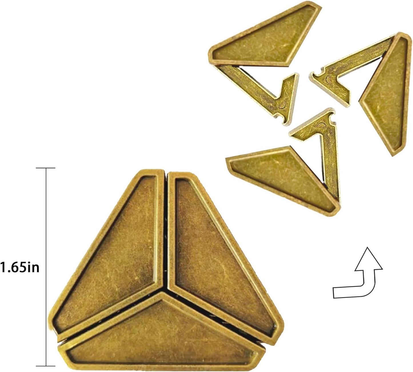 Metal Brain Teasers Puzzles for Kids and Adults 3 PCS Unlock Interlocking Puzzles IQ Logic Test Disentanglement Educational Toy for Kids Adults