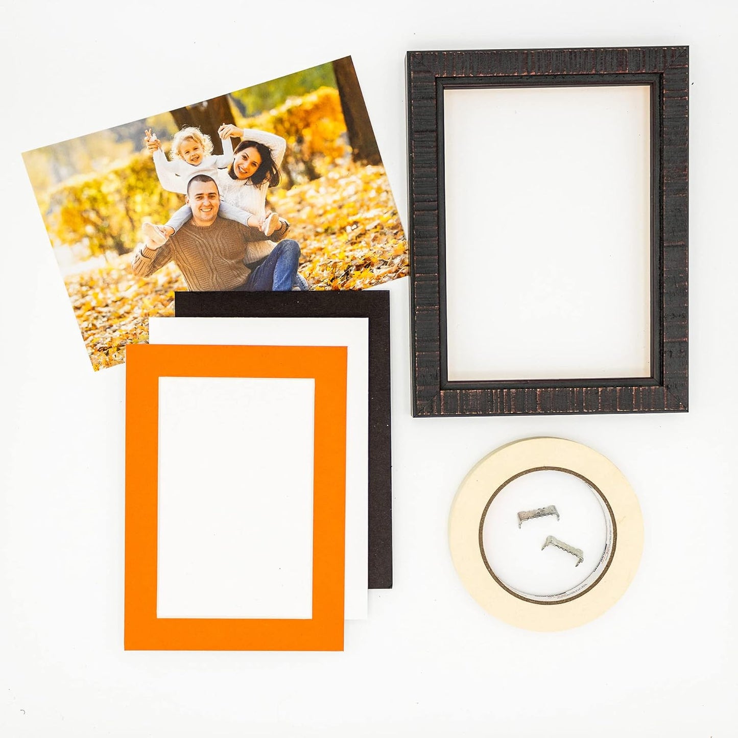 Poster Palooza 8x10 Mat Bevel Cut for 5.5x8.5 Photos - Acid Free Orange Precut Matboard - For Pictures, Photos, Framing - 4-ply Thickness