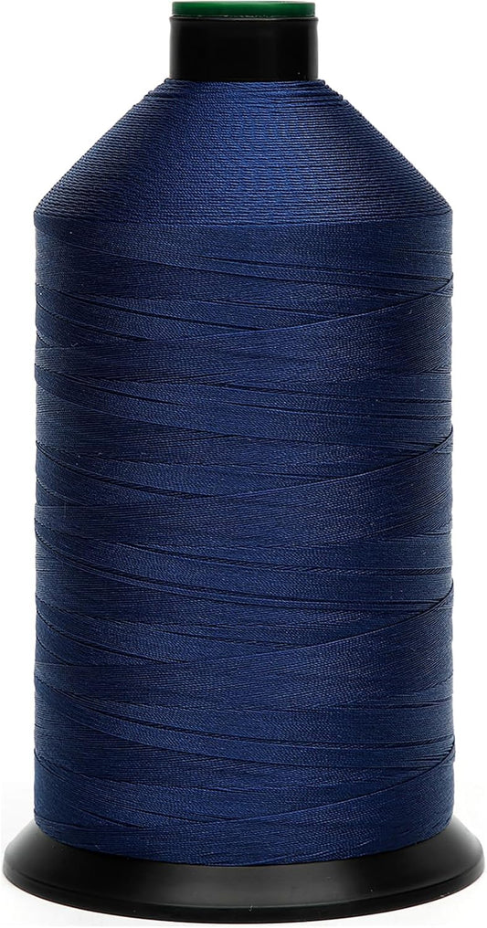Extra Strong Bonded Nylon Thread #69 Tex70 – 16 OZ, 6000yds, Versatile Stitching Solution for Leather, Upholstery, Canvas Repair and More (Royal Blue)