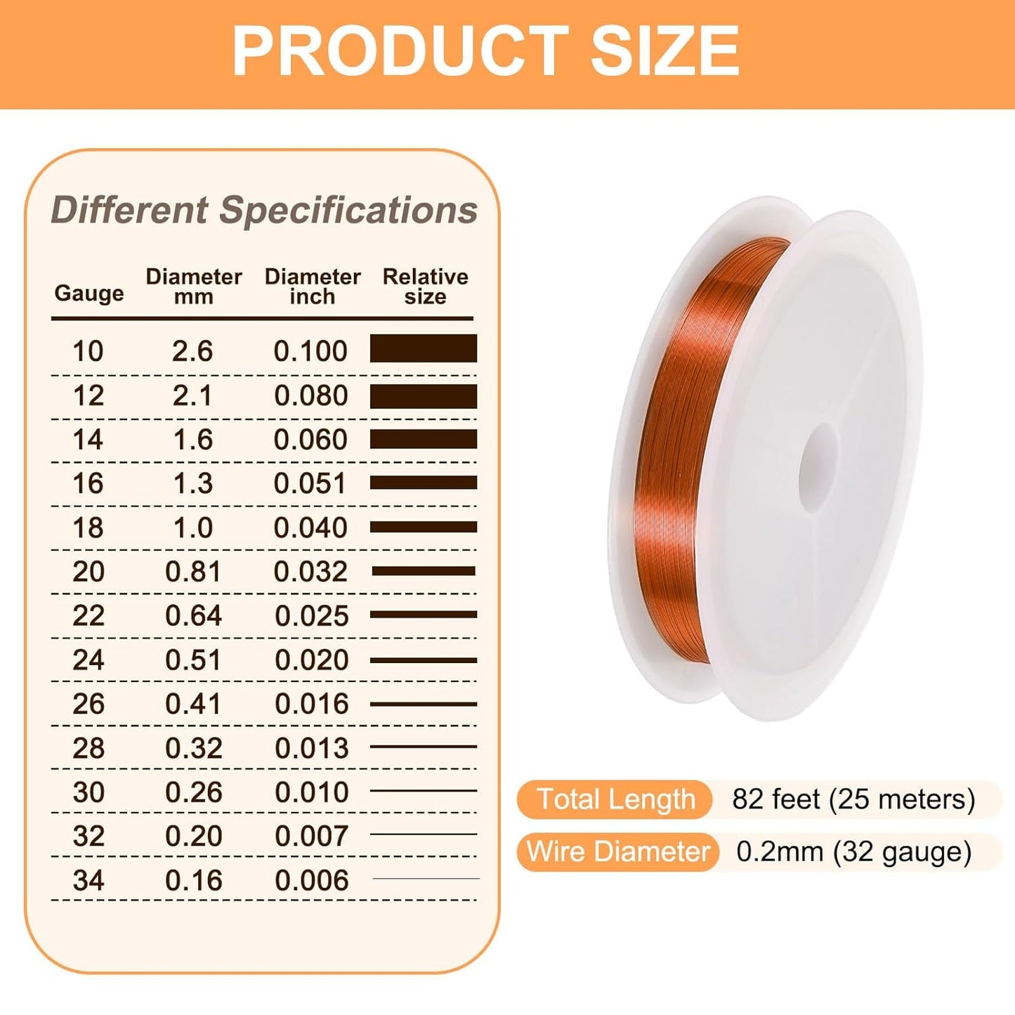 HARFINGTON 82ft Jewelry Wire, 32 Gauge (0.2mm) Brass Craft Soft Metal Tarnish Resistant Copper Beading Wire for Jewelry Making Supplies Crafting, Coffee