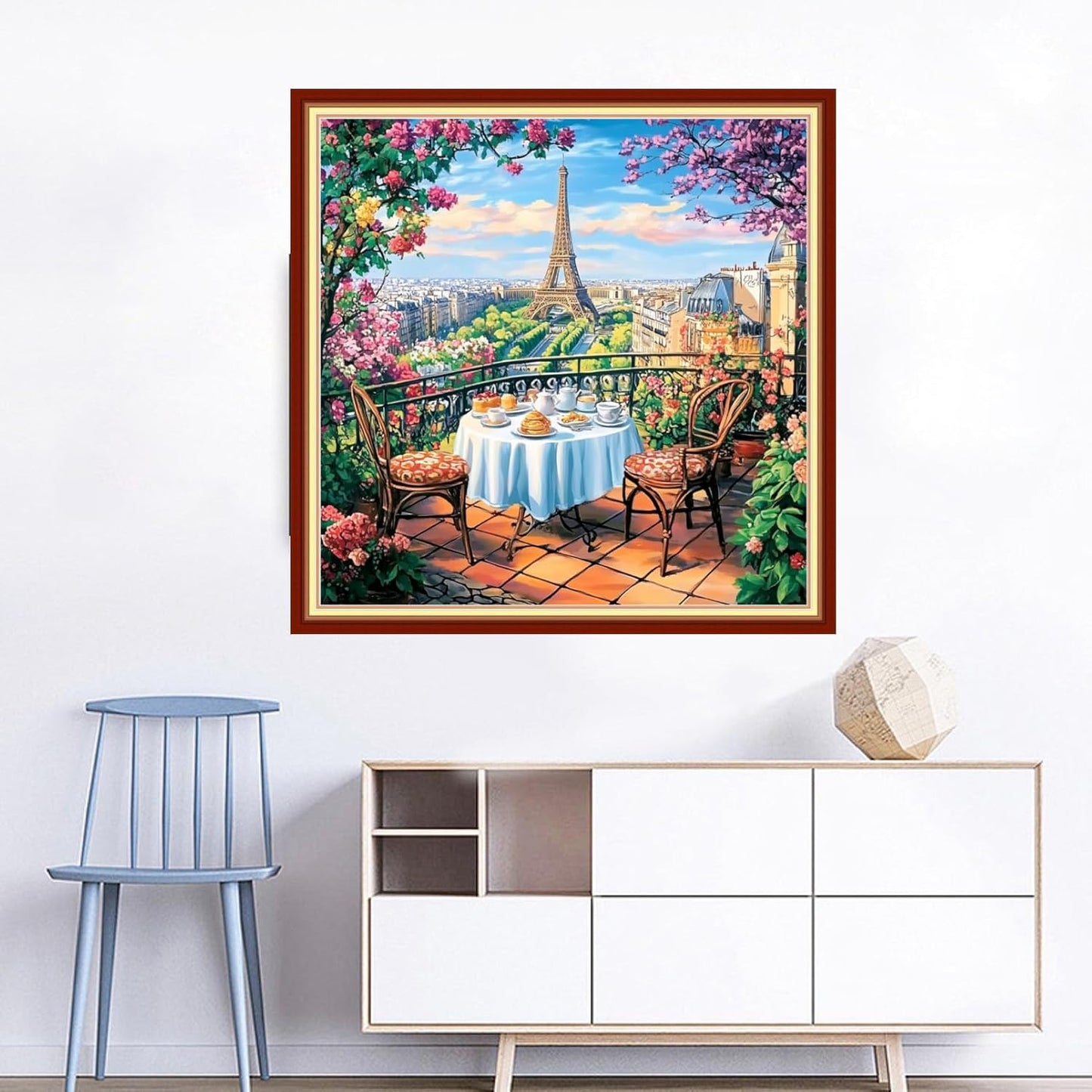 Joyhoor Cross Stitch Kits for Beginners Stamped Cross-Stitch Supplies Needlework preprint Embroidery Kits for Adults DIY Needlepoint Kits Embroidery Patterns 11CT-Tower Scenery 18x18 inchs