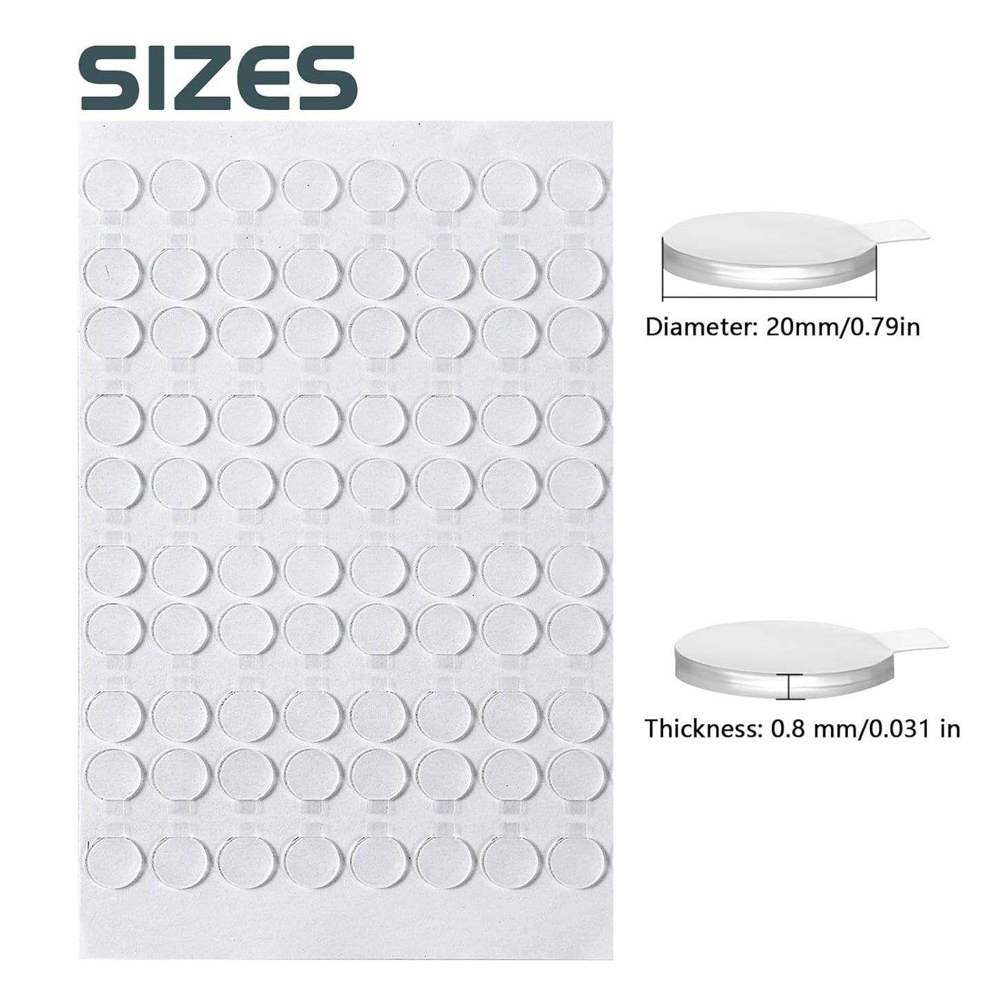 Adhesive Stick dots Two-Sided Sided Mounting Putty Stick Tack for Wall Hanging Crafts Balloons Festival Party Decorations,Clean Removable(0.79"*0.79"-540)