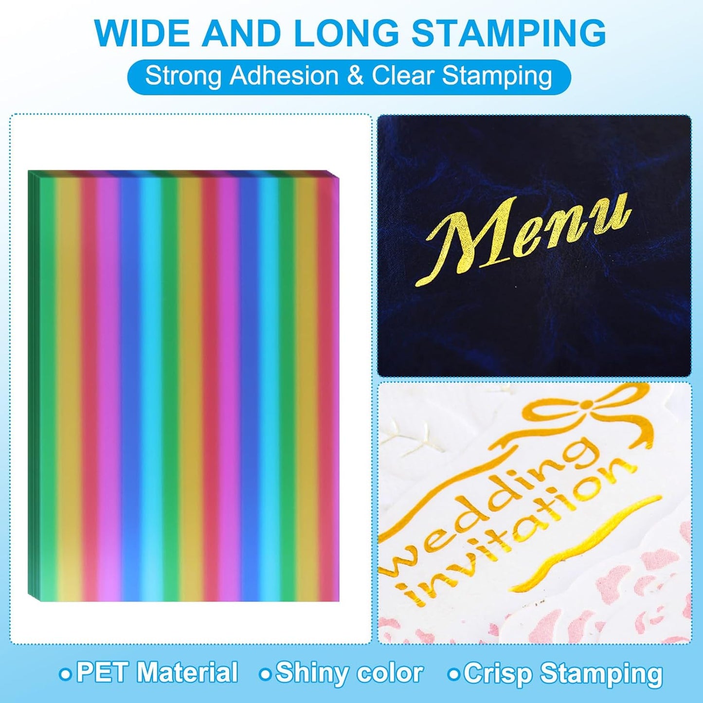 PATIKIL 11.7x8.3" Hot Stamping Foil Paper Sheet, 20 Sheets A4 Heat Transfer Hot Stamping Paper Foil for Leather DIY Logo Decor Craft Gift Package Scrapbook Card, Vertical Colorful