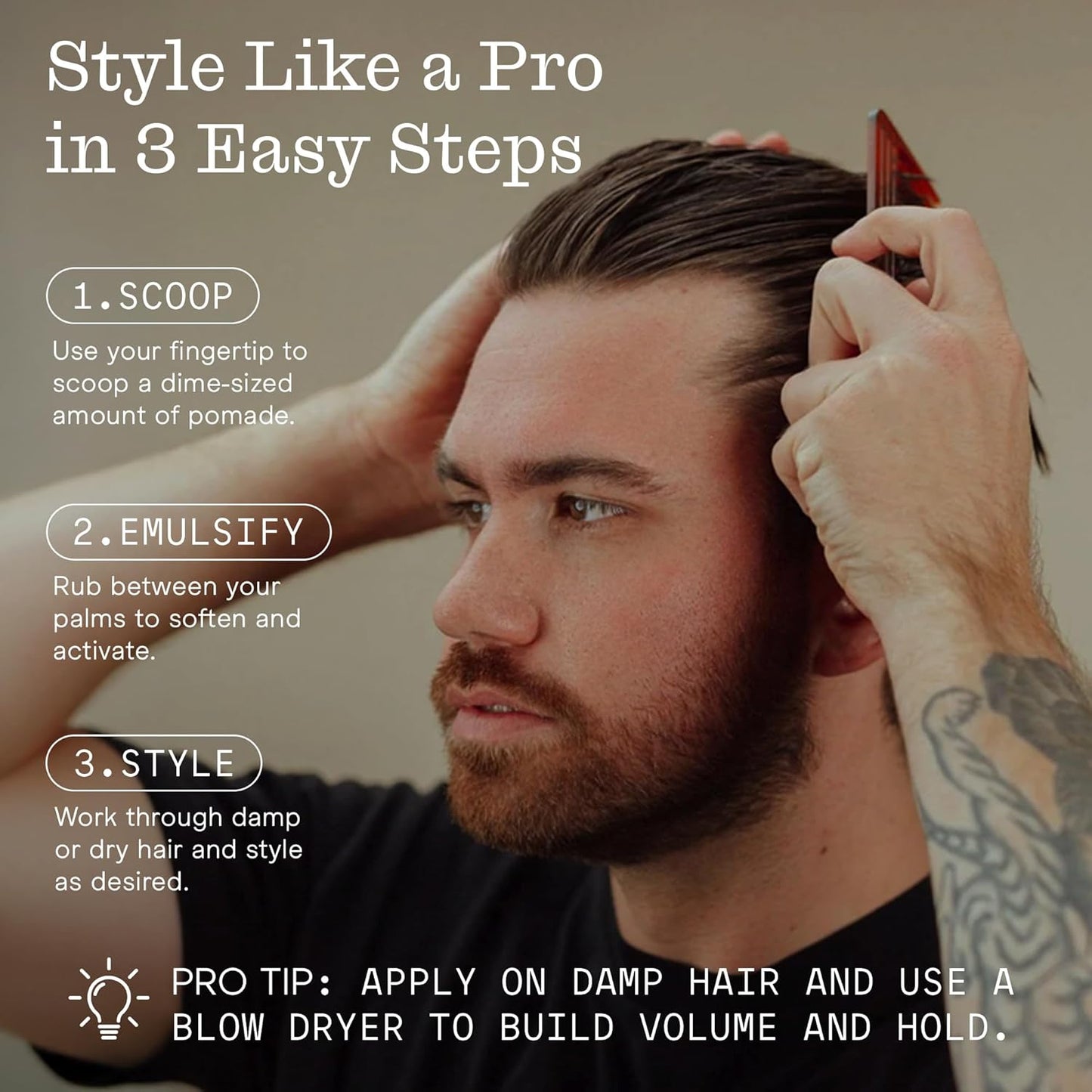 Firsthand Supply Texturizing Paste - Clean & Non-toxic Hair Care Ingredients - For Textured, Messy & Relaxed Hair Styles - 3oz (88ml)