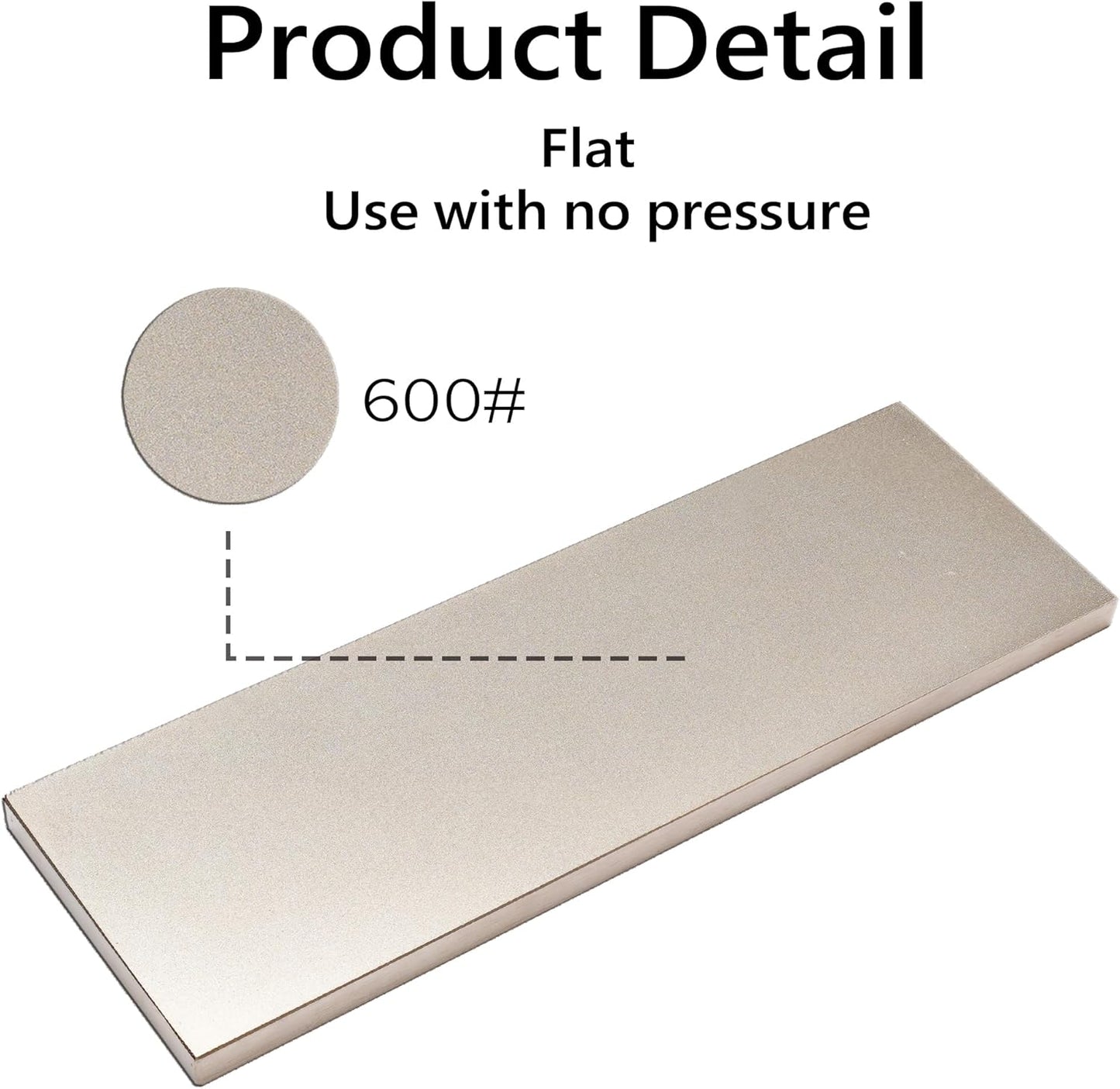 Diamond Sharpening Stone 600 Grit - Knife Sharpener Whetstone for Knives, Tools & Hunting Blades with Non-slip mat (6 x 2Inch)