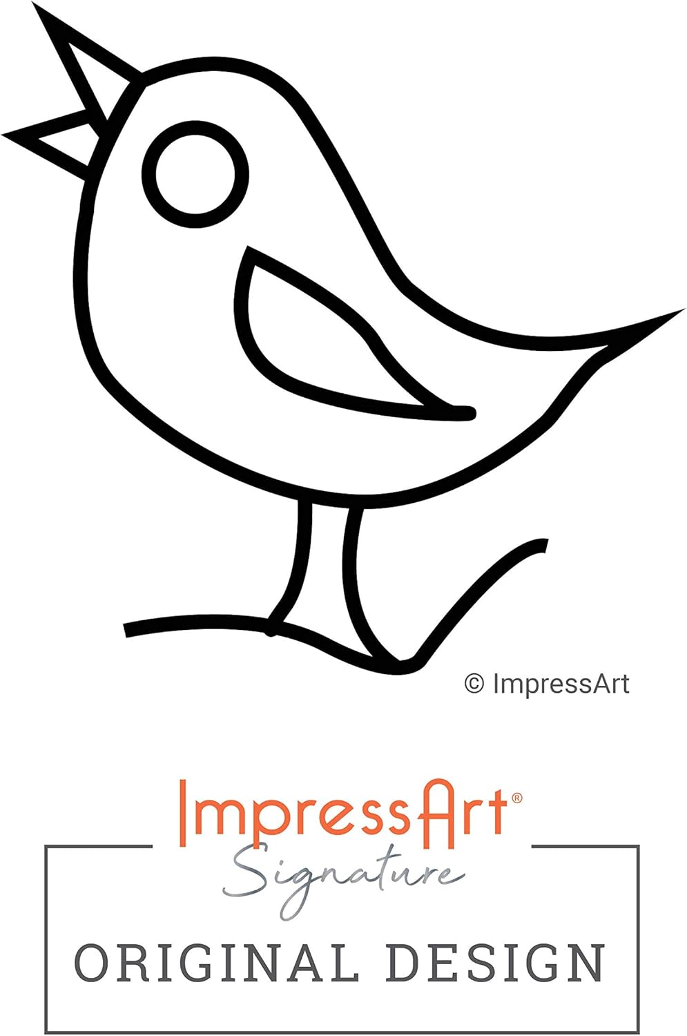 ImpressArt - Song Bird Signature Metal Design Stamp, 6mm