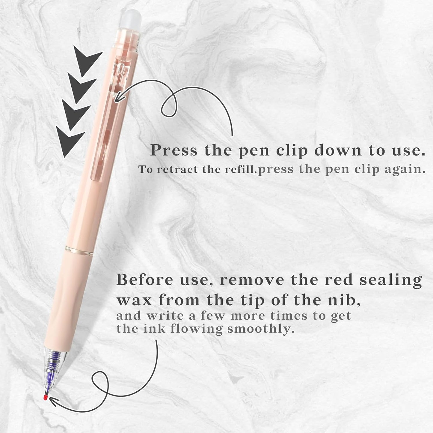 Temiary 10 Pcs Retractable Erasable Gel Pens, Fine Point 0.5 mm, Make Mistakes Disappear, Smooth Writing Gel Pen with Eraser for Journaling Note Taking Marking Planner Crossword Puzzles (Blue Ink)