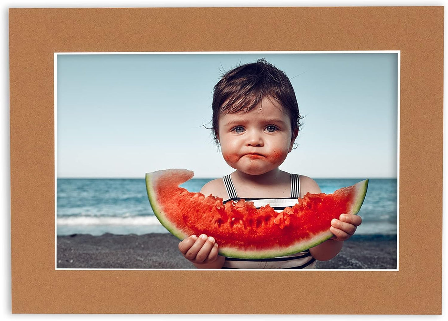 11x14 Mat for 8.5x11 Photo - Precut Aged Oak Brown Picture Matboard for Frames Measuring 11 x 14 Inches - Bevel Cut Matte to Display Art Measuring 8.5 x 11 Inches - Acid Free Pack of 25 MATS