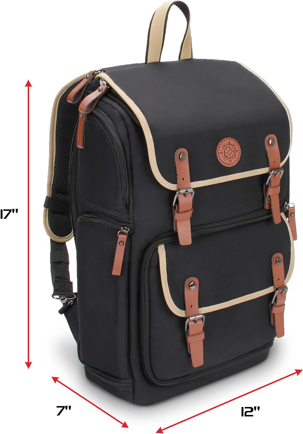 ENHANCE Designer Edition TCG Backpack - MTG Deck Bag Card Binder Space, TCG Deck Box Storage, MTG Playmat Holder - Card Storage Compatible with Magic the Gathering, Pokemon, Lorcana (Canvas Black)