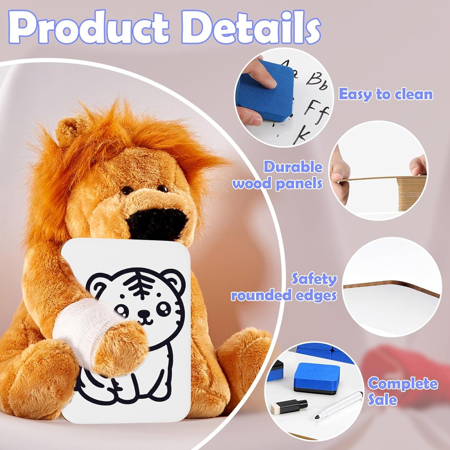 12 Pack Small White Board Dry Erase 5x7 Inch Mini Whiteboard Small Dry Erase Board with Markers Erasers Double Sided Dry Erase Lapboards for Students Teachers School Supplies Meeting Voting (12)