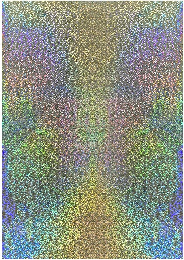 CYFUN DESIGN 50 Sheets Toner Reactive Foil Sheet for Crafts Paper Holographic Heat Transfer Craft Foil Paper for Scrapbooking Stamping Cardstock Heat Transfer DIY Crafts Accessories 7.9 x 11.4inch