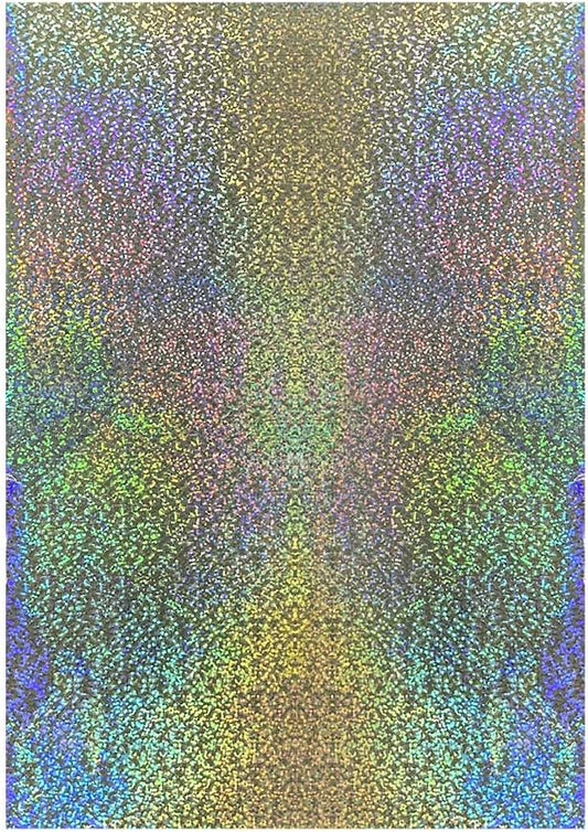 CYFUN DESIGN 50 Sheets Toner Reactive Foil Sheet for Crafts Paper Holographic Heat Transfer Craft Foil Paper for Scrapbooking Stamping Cardstock Heat Transfer DIY Crafts Accessories 7.9 x 11.4inch