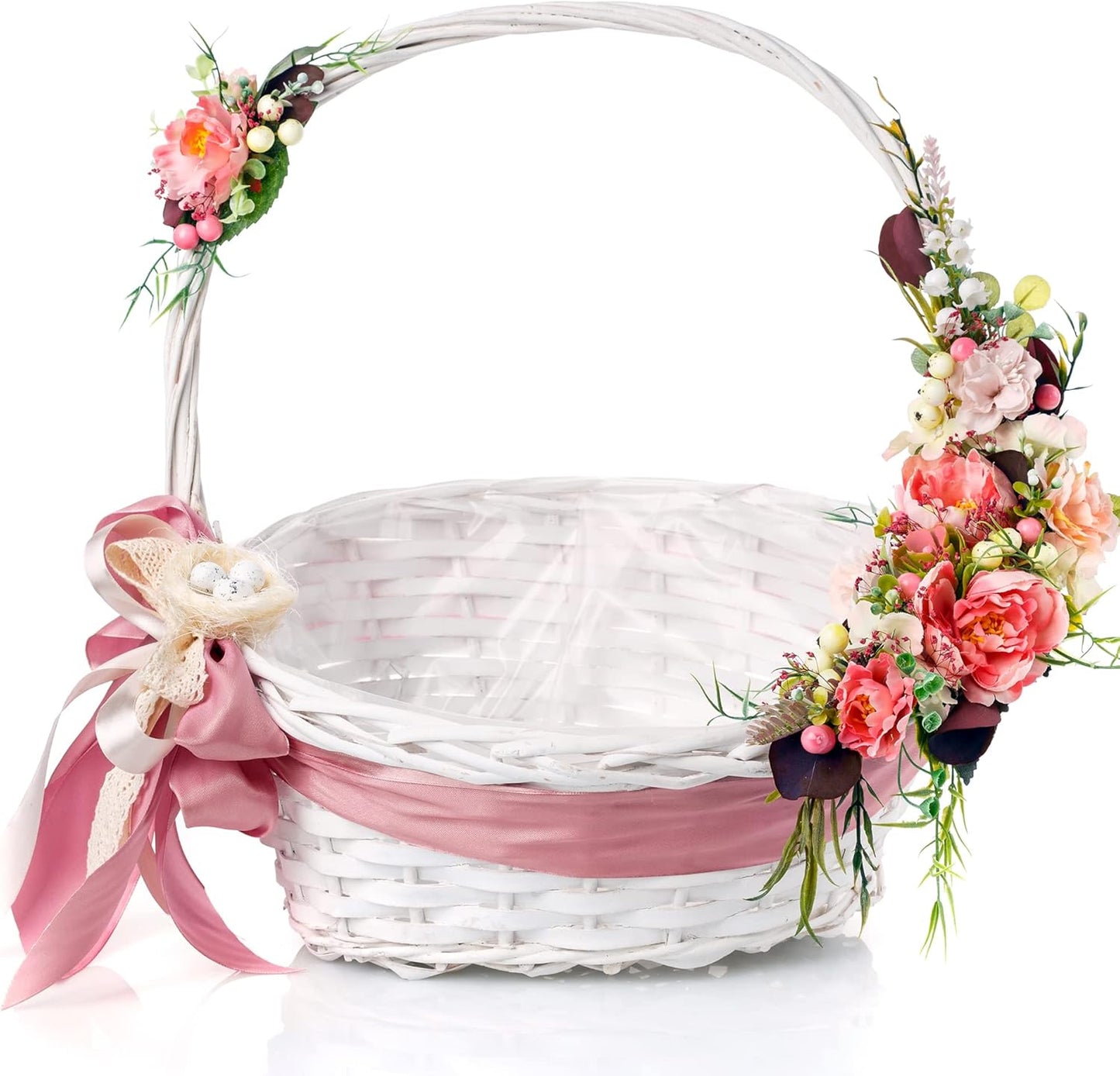 LIUYAXI Rose Gold Double Faced Satin Ribbon, 3/8" X Continuous 25 Yards, Ribbons Perfect for Gift Wrapping Bows Bouquet Wedding Decor DIY Craft and More