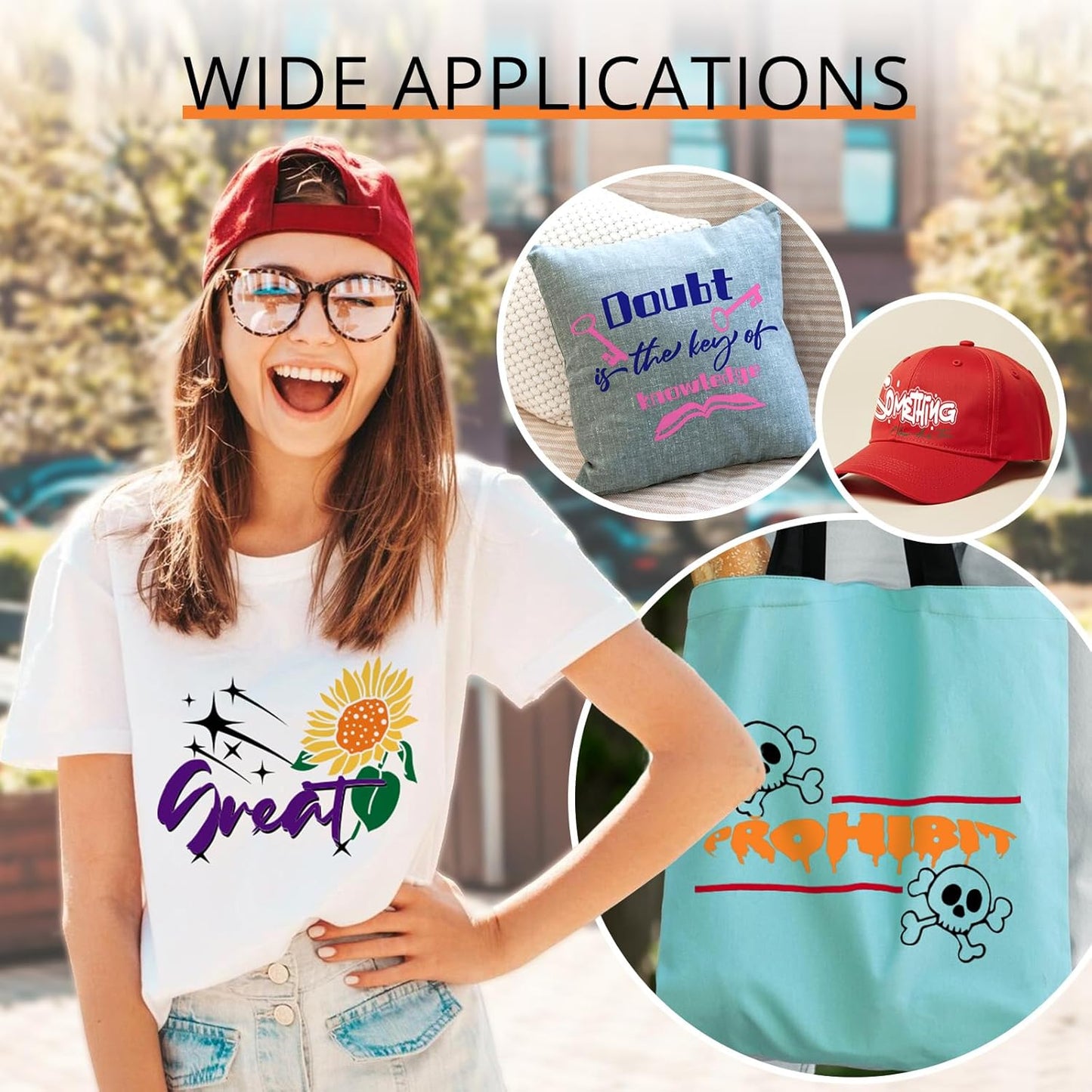 HTVRONT HTV Heat Transfer Vinyl Bundle: 80 Pack 12" x 10" Iron on Vinyl for T-Shirt, 39 Assorted Colors with Vinyl Accessories Tweezers for Silhouette Cameo or Heat Press Machine