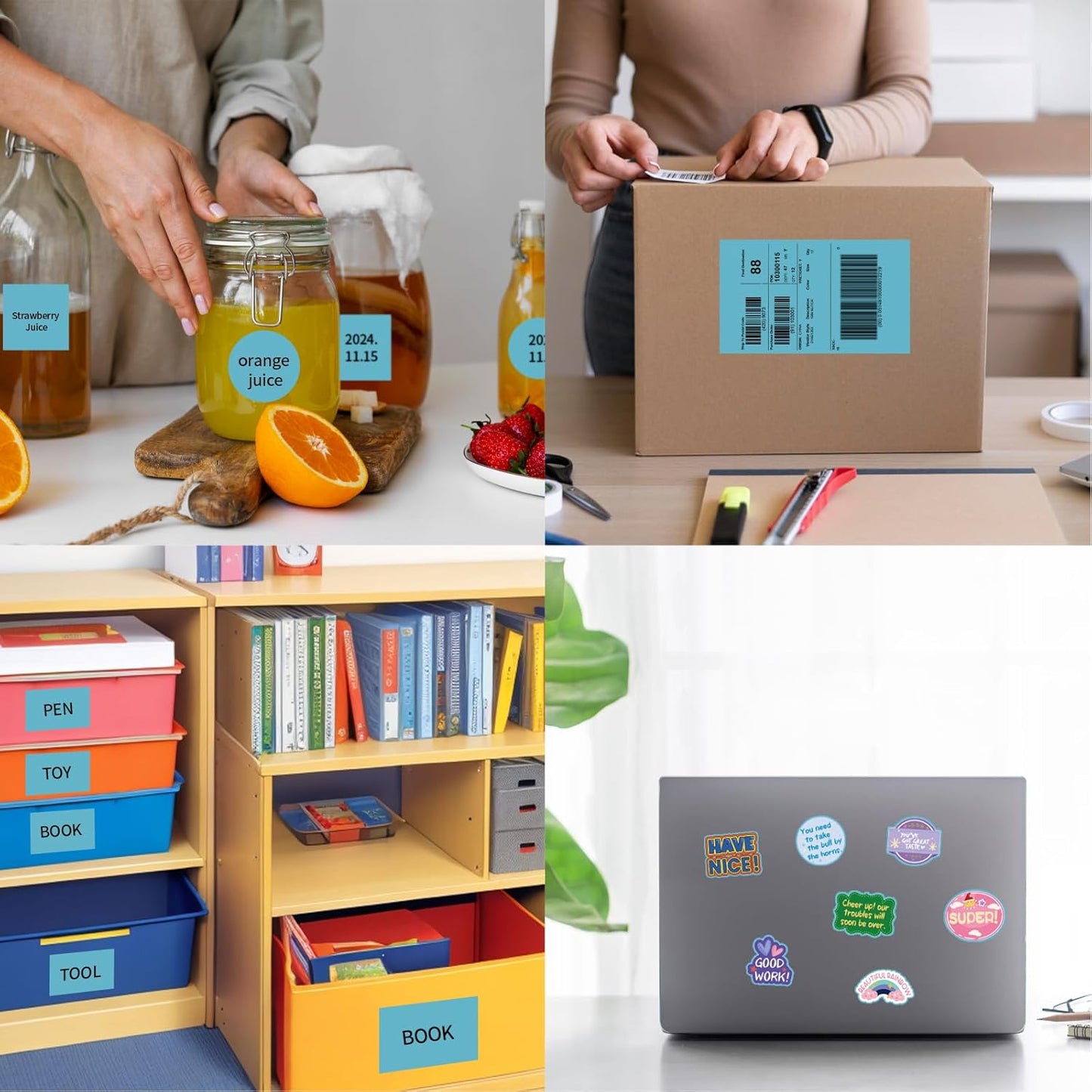 Printable Sticker Paper, 20 Sheets Lake Blue Printable Sticker Paper, Laser/Inkjet Printing- Matte, Letter Size (8.5" x 11")