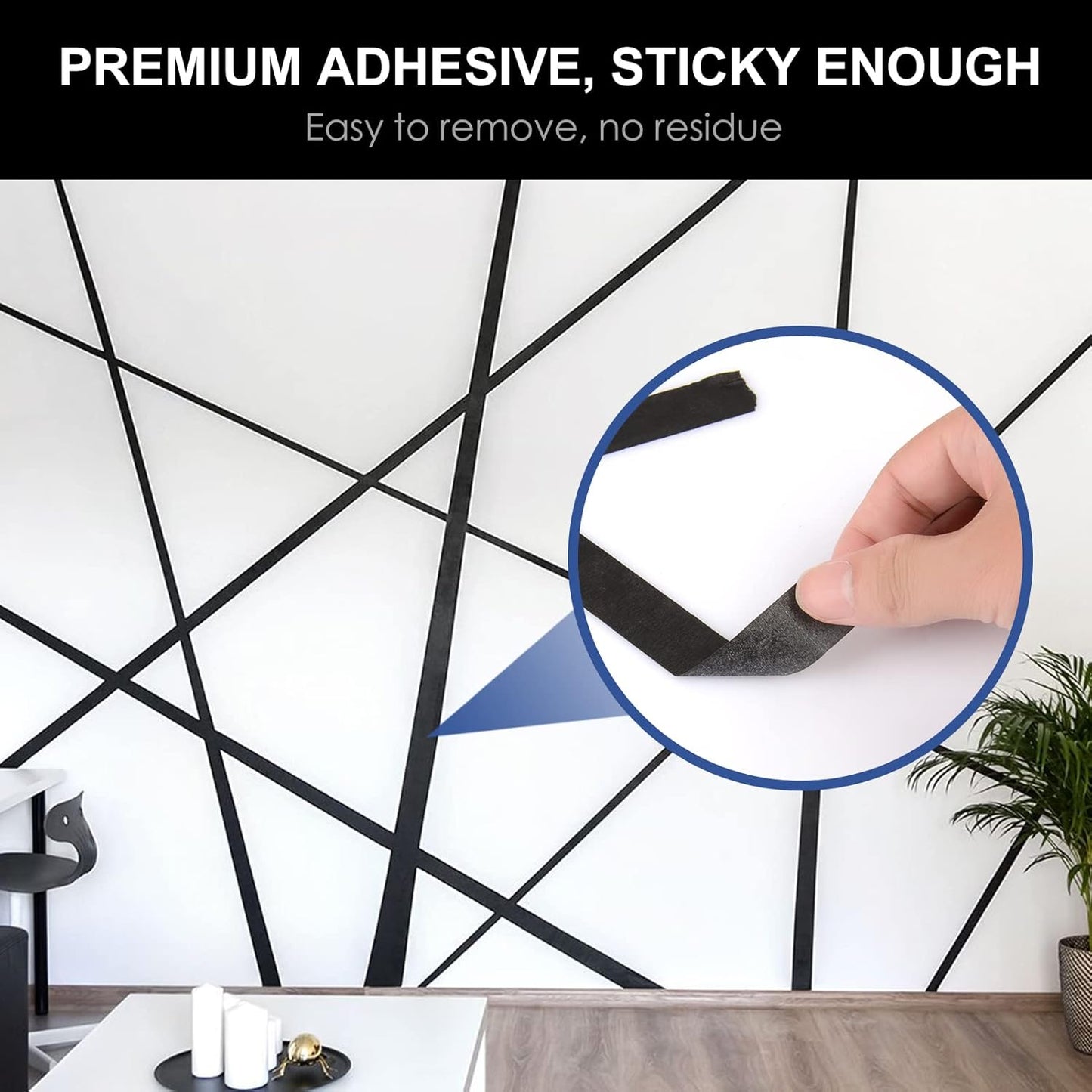 Black Painters Tape,1" x 60 Yards x 10 Rolls (600 Yards Total) - Medium Adhesive Masking Tape for Painting,Labeling,DIY Crafting,Decoration and School Projects