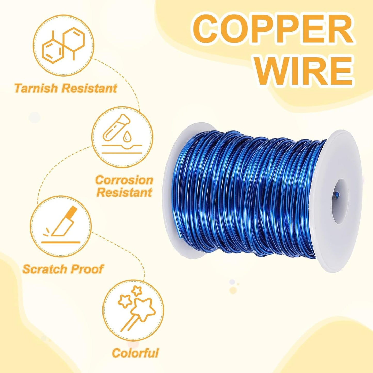uxcell 12 Gauge / 2mm Anodized Aluminum Wire for Jewelry Craft Making, 102 Feet Bendable Flexible Wire for DIY Home Decor Gardening Sculpture, Dark Blue