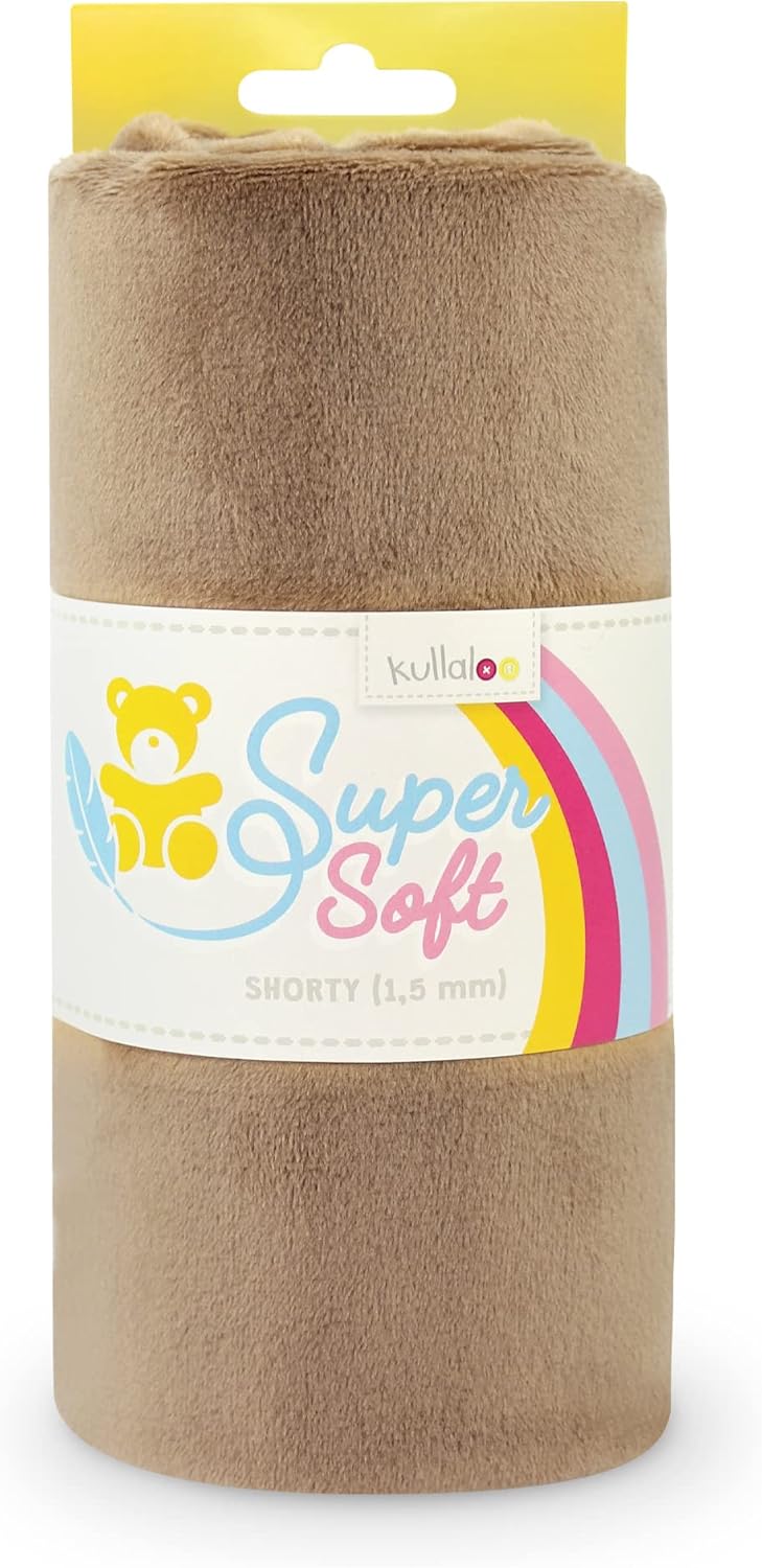 kullaloo Plush Fabric | Solid Taupe Minky Fabric for Sewing | Super Soft Cuddle Material | 39.5x29.5 | Plushies, Baby Blankets, Pillows, Dog Beds, Cat Beds, Beanies, Baby Accessories, Apparel & More