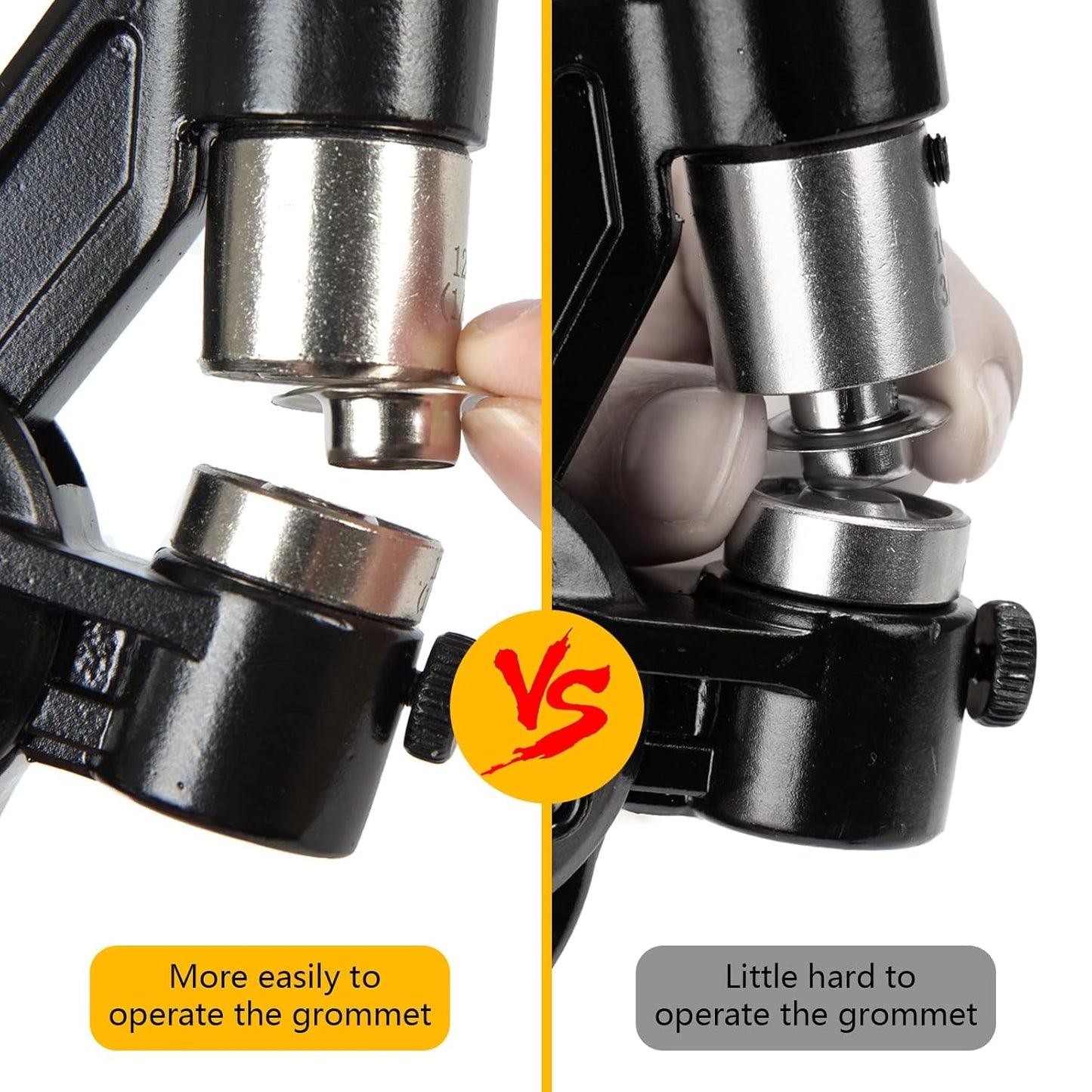 Heavy Duty Grommet Tool Kit with 1/2 Inch Die and 300 Sets of 12MM Grommets,Handheld Manual Eyelet Tool Rivet Press Punch Pliers for Leather Canvas Fabric