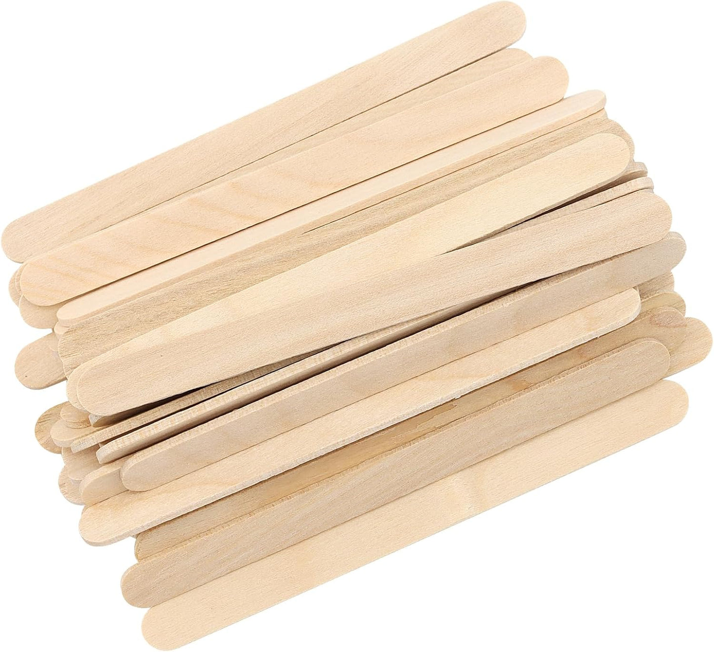 3000 Pieces Wood Craft Sticks, 4.5 Inch, Natural Color, Ice Cream Wooden Sticks for DIY Crafts, Waxing, and Art Projects