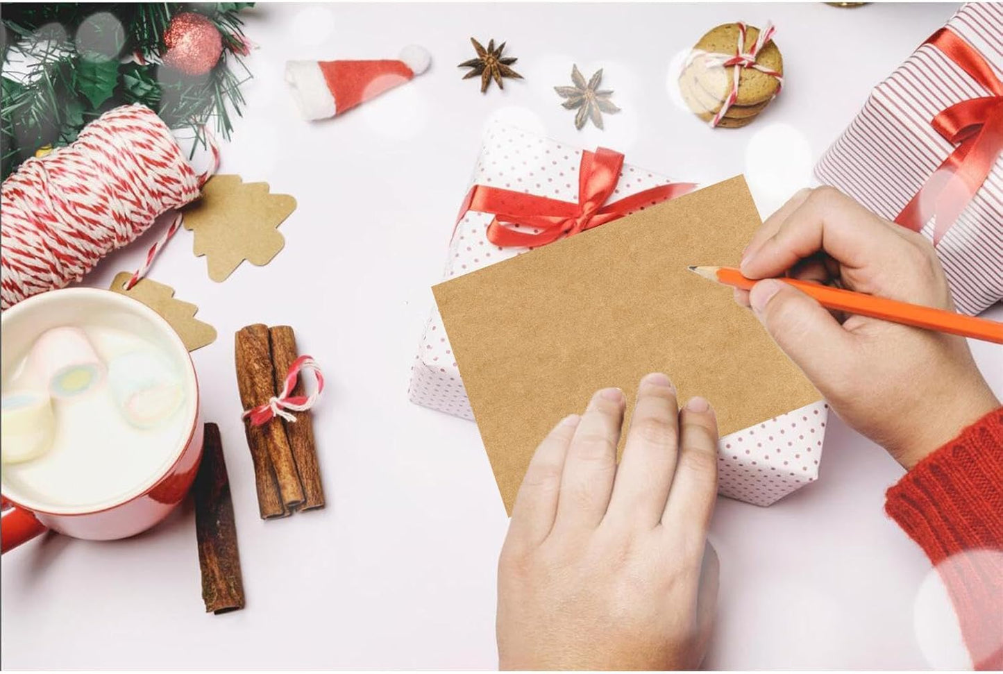 100 Pack 4x6 Kraft Blank Cardstock Paper - Card Stock for Printer Postcards, Photo Paper Invitations, Greeting, Notes, Thank You, Index Cards - Plain for Writing, Stamping, Printing, Art, DIY Making