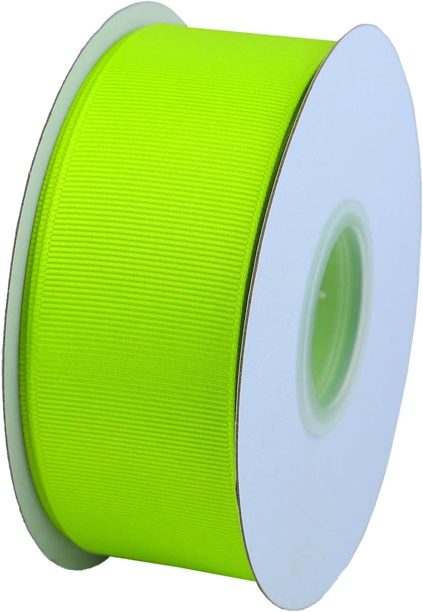 ITIsparkle 11/2" Inch Grosgrain Ribbon 25 Yards-Roll Set For Gift Wrapping Cake Decoration Party Favor Hair Braids Hair Bow Baby Shower Decoration Floral Arrangement Craft Supplies, Apple Green Ribbon