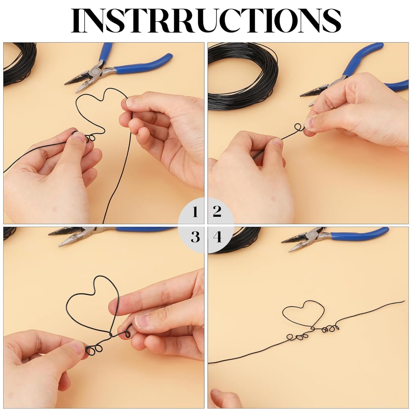 Cobee 18 Gauge Aluminum Wire for Jewelry, Craft, and Wreath Making - Bendable Beading Wire (1mm x 30m, Black)