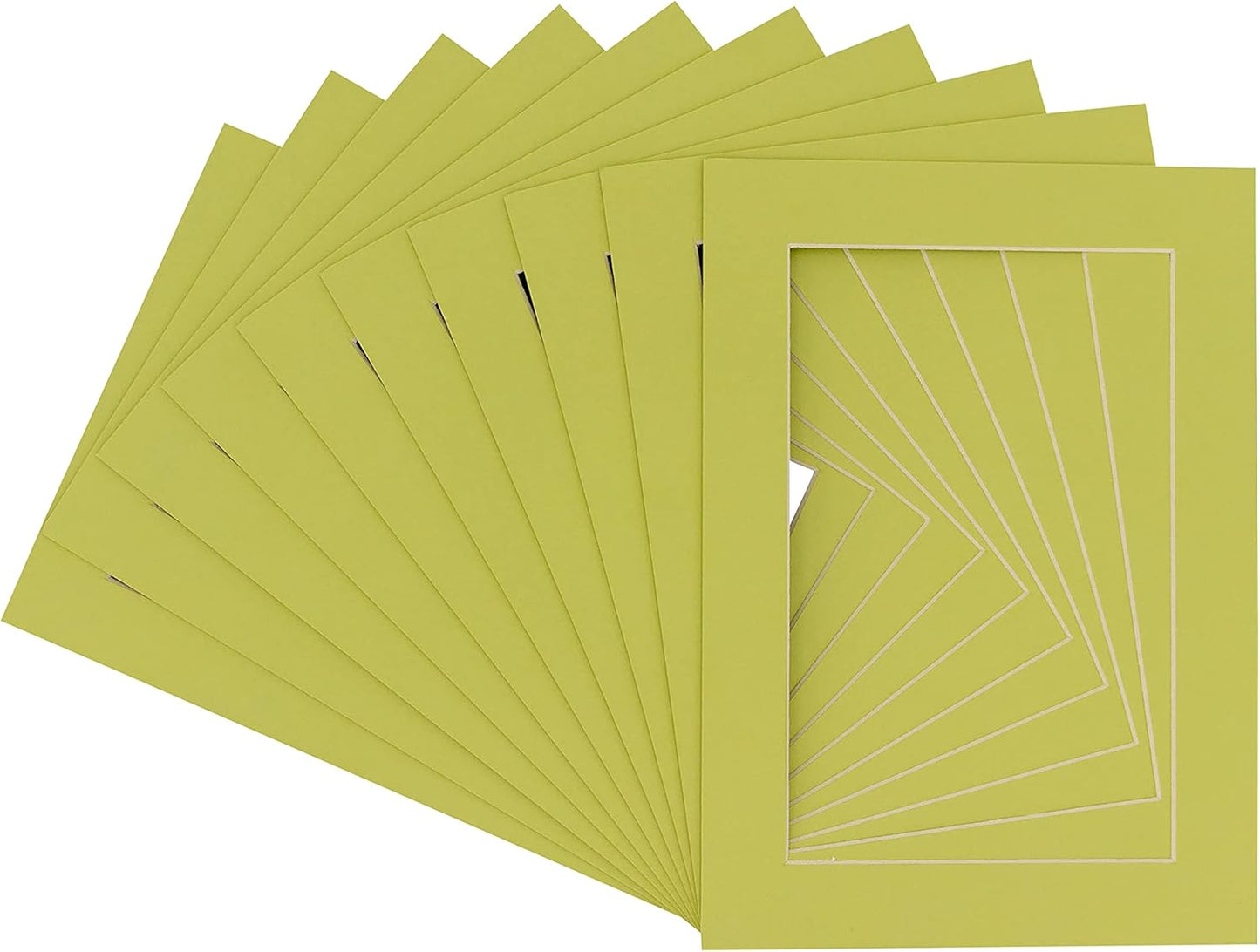 5x7 Mat for 8.5x11 Frame - Precut Mat Board Acid-Free Pistachio Green 5x7 Photo Matte For a 8.5x11 Picture Frame, Premium Matboard for Family Photos, Show Kits, Art, Picture Framing, Pack of 25 Mats