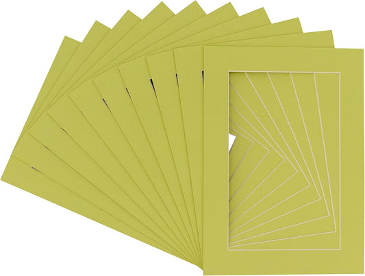 11x14 Mat for 8.5x11 Photo - Precut Pistachio Green Picture Matboard for Frames Measuring 11 x 14 Inches - Bevel Cut Matte to Display Art Measuring 8.5 x 11 Inches - Acid Free Pack of 25 MATS