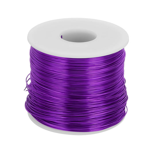 MECCANIXITY 20 Gauge Anodized Aluminum Craft Wire Bendable Bonsai Training Wire 771 Feet 0.8mm for Sculpting Crafts Wreath Floral Beading Jewelry Making, Purple
