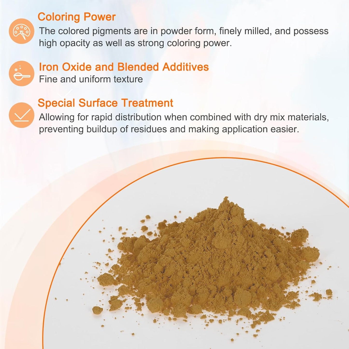 HARFINGTON Iron Oxide Powder Concrete Pigment 800 Mesh 3.5oz (100g) Iron Oxide Grout Pigment for Pastel Tile Paint Concrete Cement, Mustard Yellow