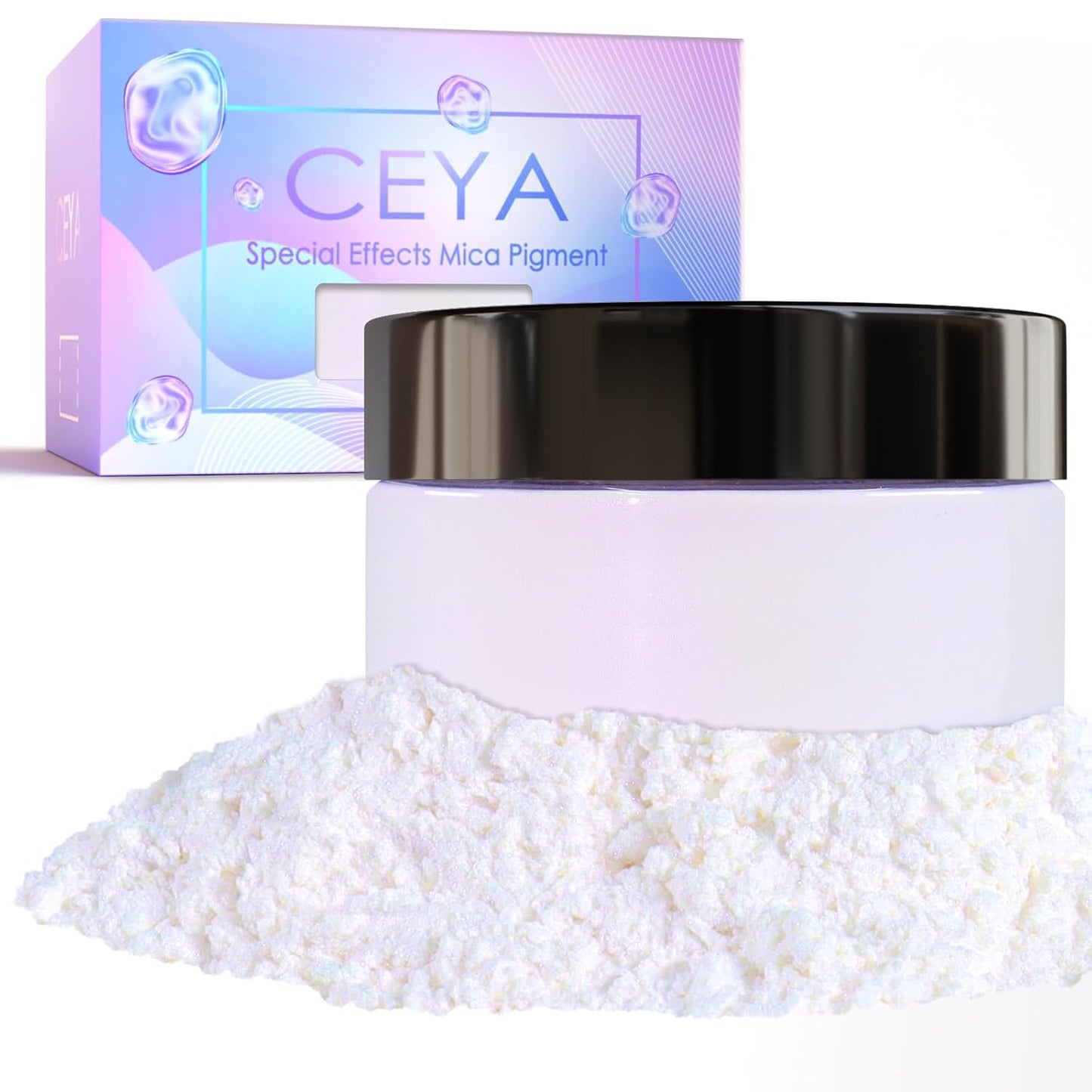 Ceya Interference Mica Powder, 1.8oz/ 50g Noble Purple Chrome Powder, Cosmetic Grade Pearlescent Effect Color Shift Pigment for Epoxy Resin, Makeup, Nail Polish, Soap Candle Making, Slime, Paint