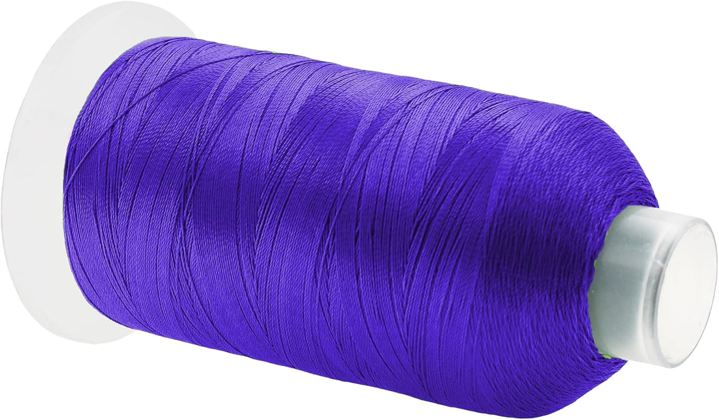 Mandala Crafts Violet Heavy Duty Thread -1500 Yds Tex 90 Thread for Sewing Drapery Jeans Leather Hair - Bonded Polyester for Outdoor Marine Upholstery
