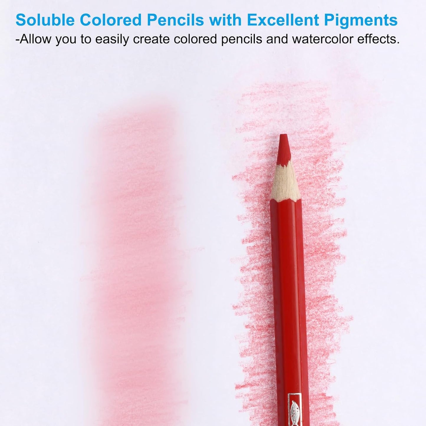 PATIKIL Watercolor Pencil, 6Pcs Water Soluble Pencils for Blending, Coloring, Sketch Drawing, Painting, Purple Red