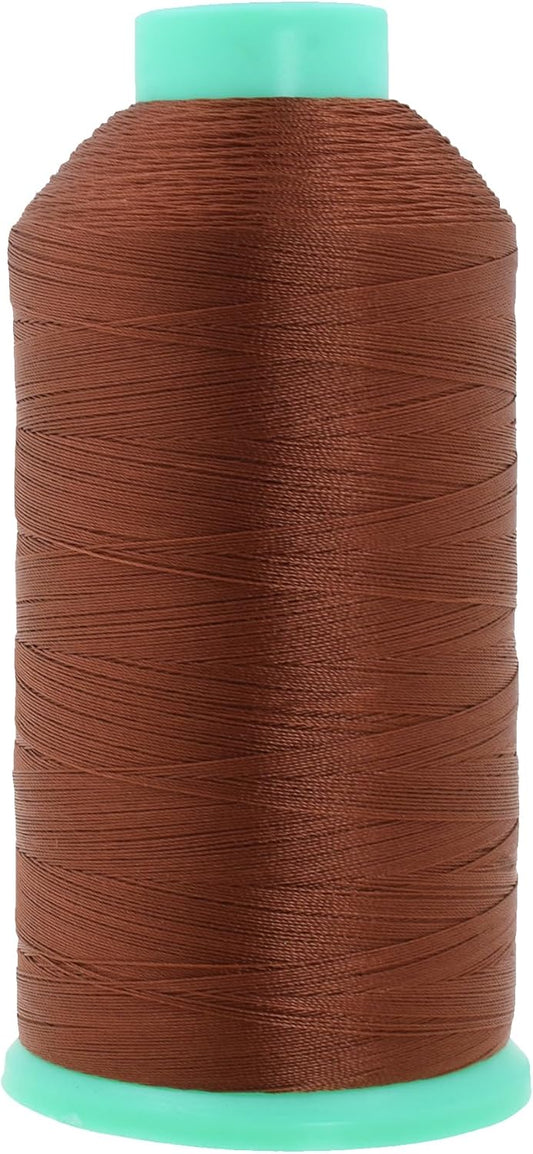 Mandala Crafts Brown Heavy Duty Nylon Thread - 2843 YDs Size 46 210D T45 Tex 45 for Leather, Jeans, Outdoor, Marine & Upholstery