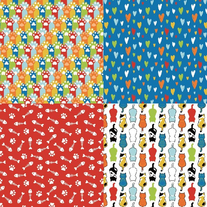 Cat Scrapbook Paper Pad:Cute Pet-Inspired Craft Paper Sheets, Decorative Kitten Pattern 6x6 Single Sided for Scrapbooking Cat and Pets Lovers, Gift Wrapping, Journaling, Card Making