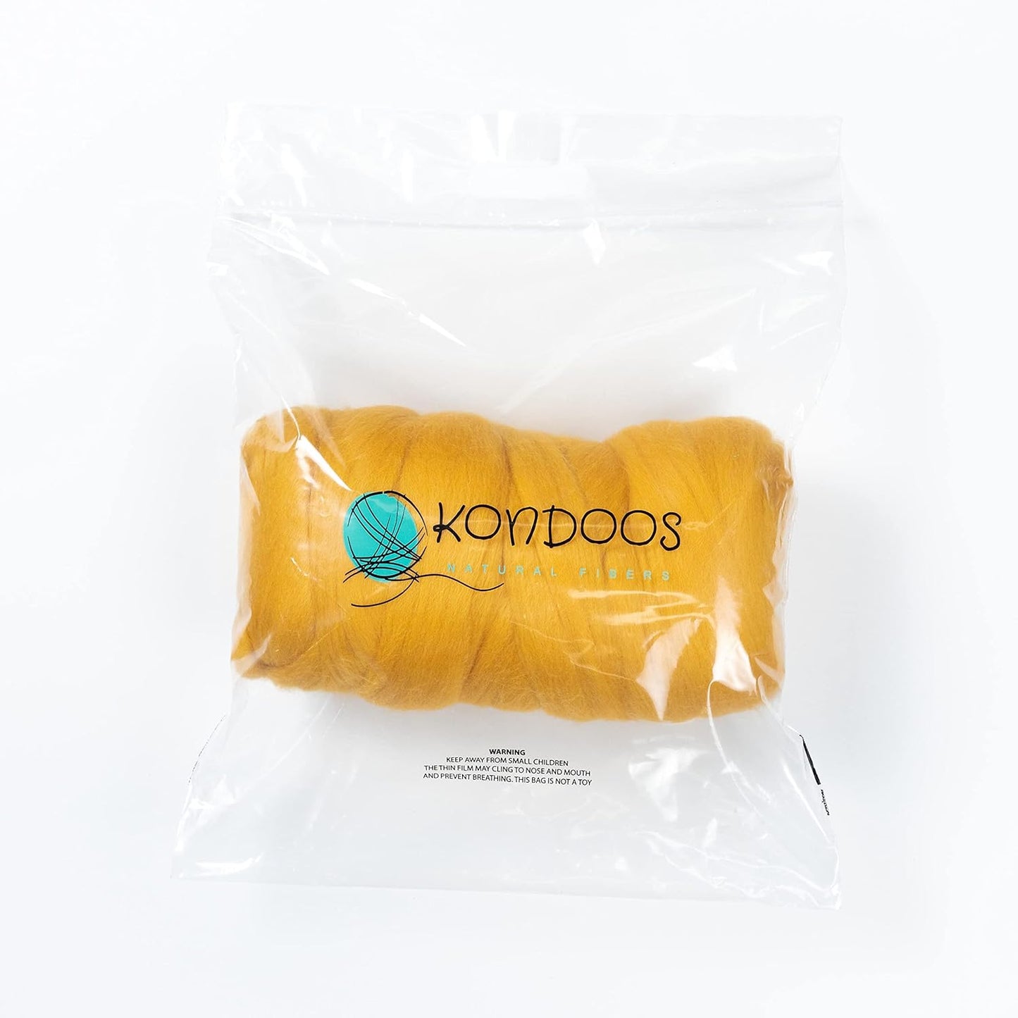 Colored Natural Wool roving, 1 lb. Best Wool for Needle Felting, Wet Felting, handcrafts and Spinning. Hand Knitting Big Yarn (Mustard, 1 lb)