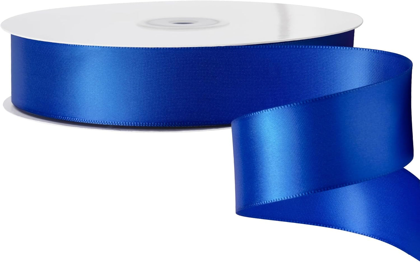 LIUYAXI Blue Double Faced Satin Ribbon, 1" X Continuous 25 Yards, Ribbons Perfect for Gift Wrapping Wedding Bouquet Decor DIY Craft Bow Making & Other Projects