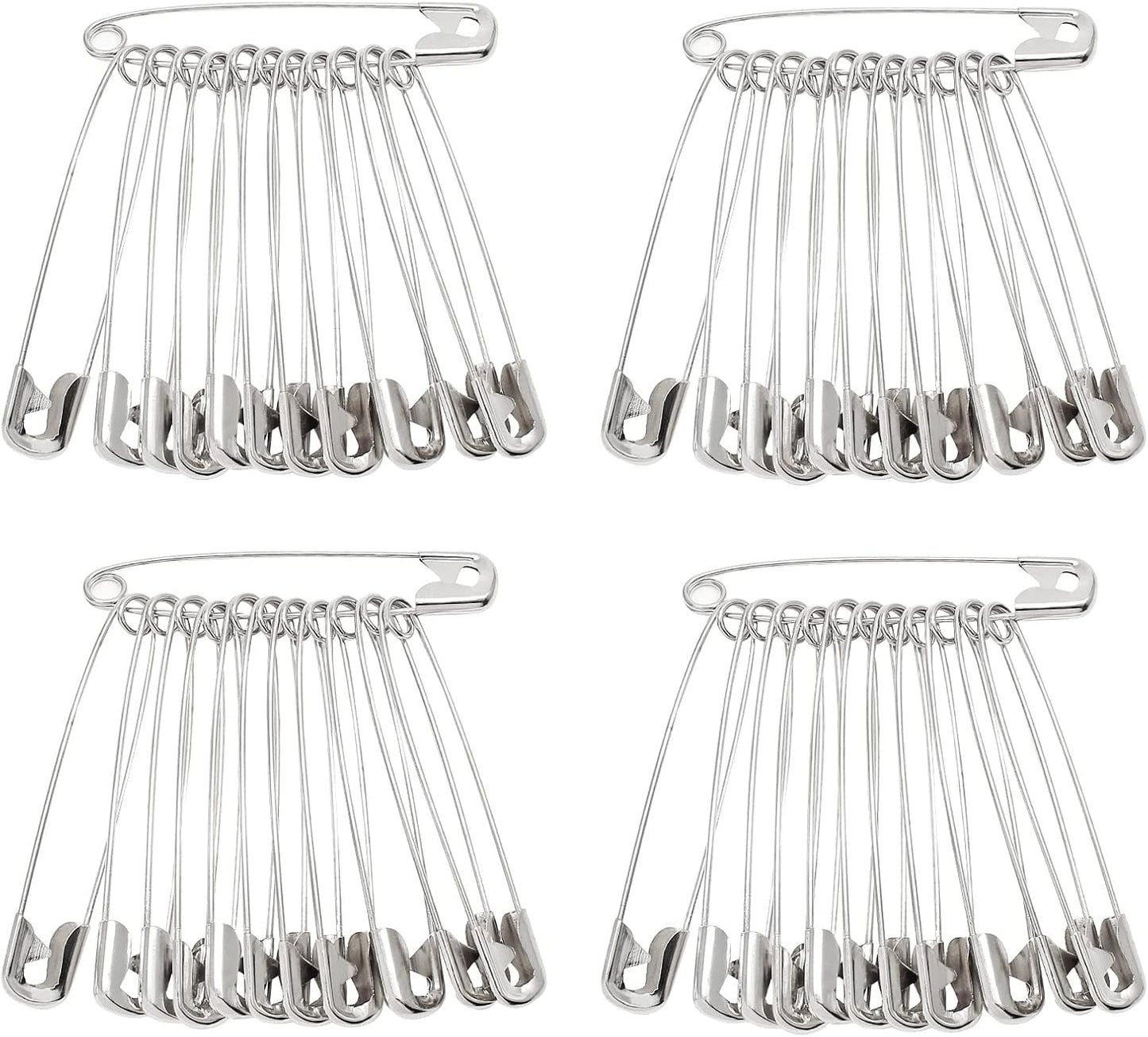 100 PCS 55mm / 2.2 Inch Heavy Duty Quilting Pins, Large Silver Metal Safety Pins for DIY Crafts, Jewelry Making, Baby Clothing
