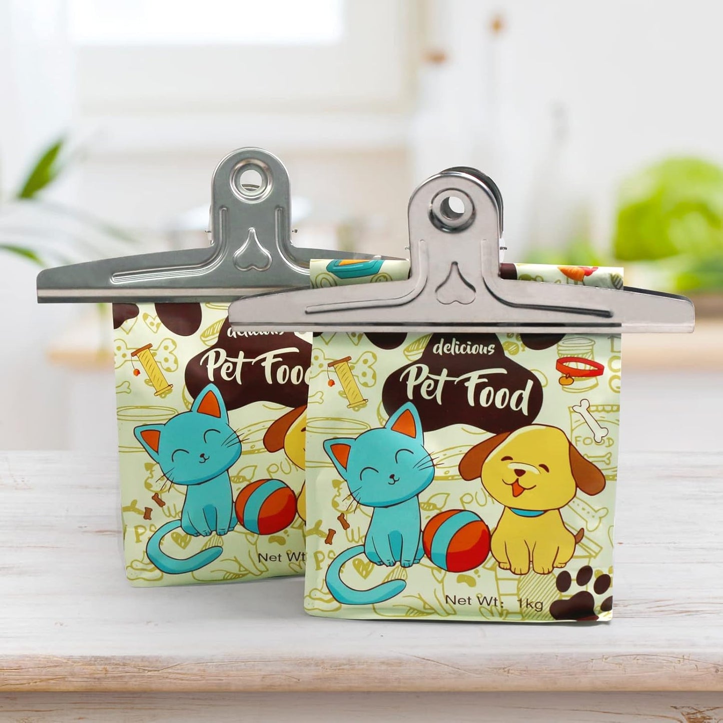 Coideal Extra Large Bulldog Paper Clips, 30cm Jumbo XXL Easel Clips Stainless Steel 2 Pcs Heavy Duty Binder Clamps for Office File (Silver, 11 4/5 Inch)