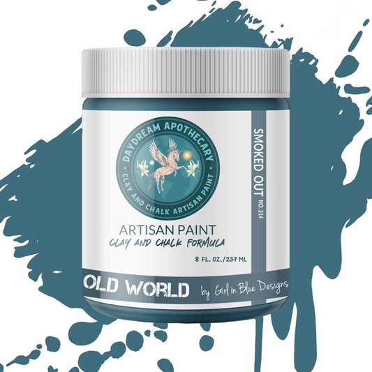 Daydream Apothecary Premium Chalk Style Paint for Furniture, Home Décor, Wood, DIY Interior Projects, Quick Dry, No Prep or Prime Needed, Matte Gray Blue - 8oz